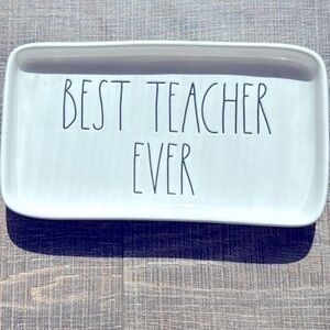 Rae Dunn Best Teacher Ever Ceramic Decorative Tray